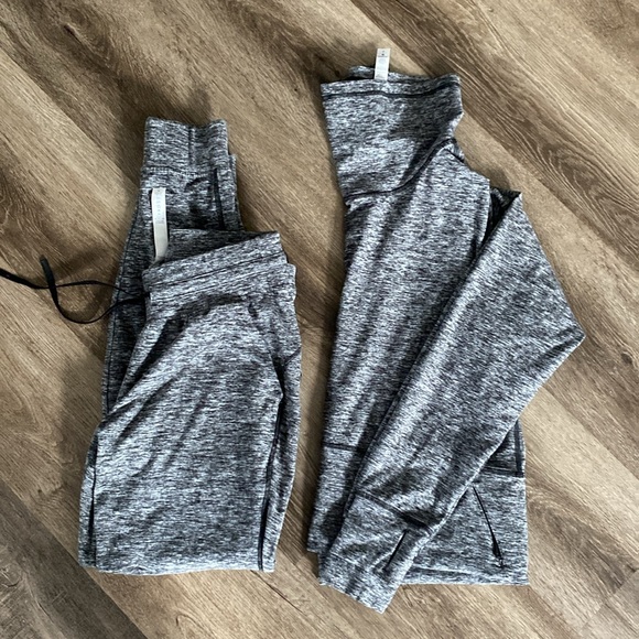 Two piece- Size 4 Womens lululemon tracksuit -heathered grey colour. - Picture 1 of 9